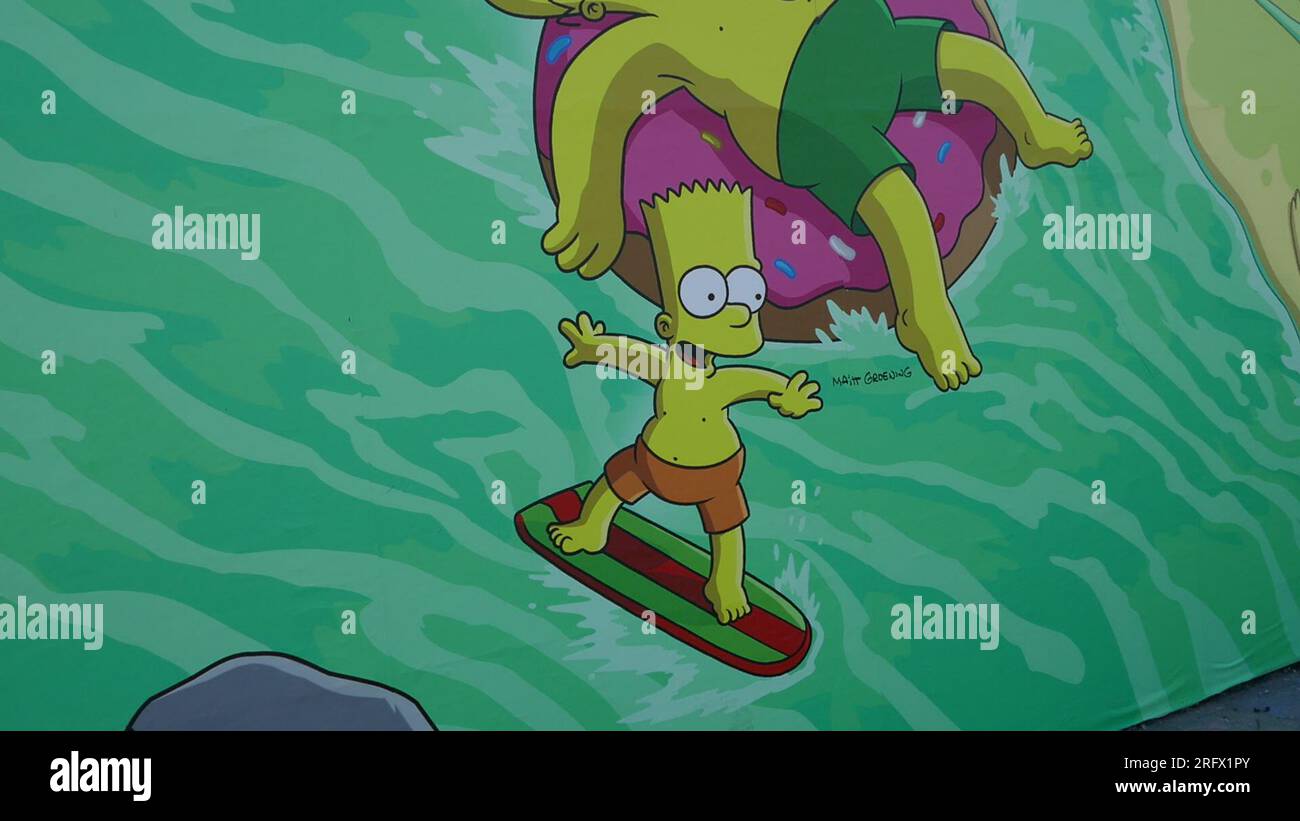 Los Angeles, Kalifornien, USA 5. August 2023 Ein allgemeiner Blick auf die Atmosphäre des Animationsfiguren Street Art Mural am 5. August 2023 in Los Angeles, Kalifornien, USA. Foto: Barry King/Alamy Stock Photo Stockfoto