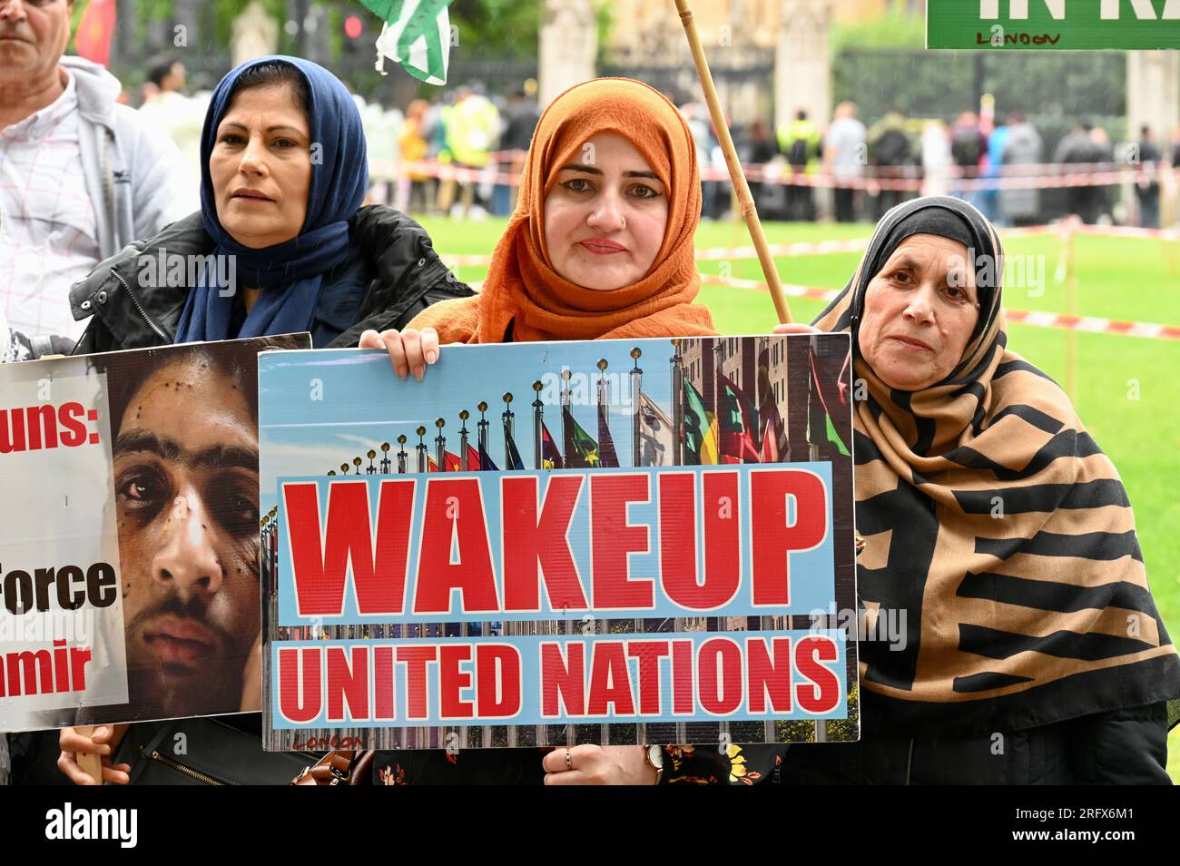 Freedom for Kaschmir Protest, Parliament Square, Westminster, London, UK Stockfoto