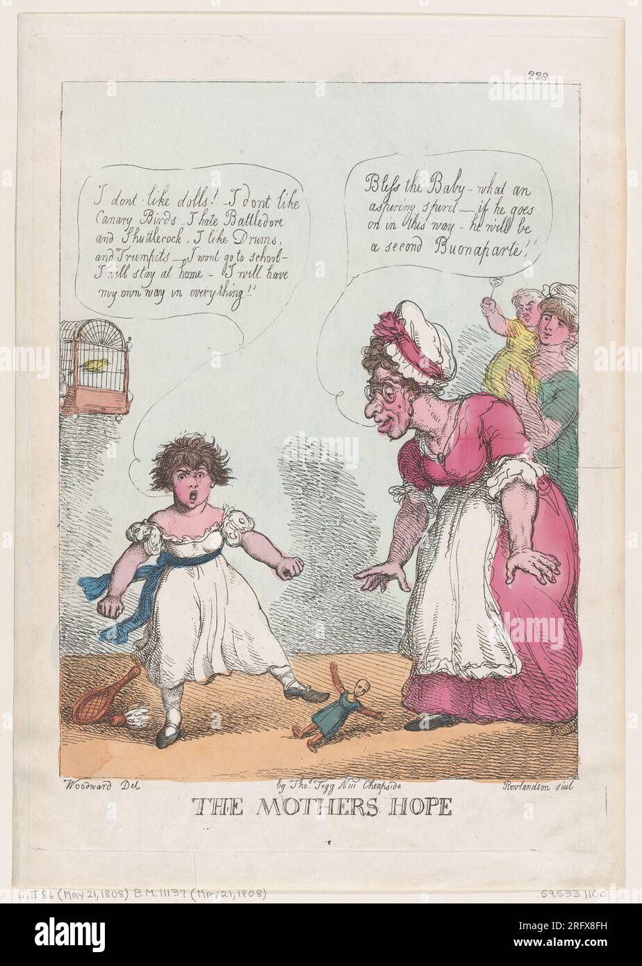 The Mother's Hope 21. Mai 1808 von Thomas Rowlandson Stockfoto