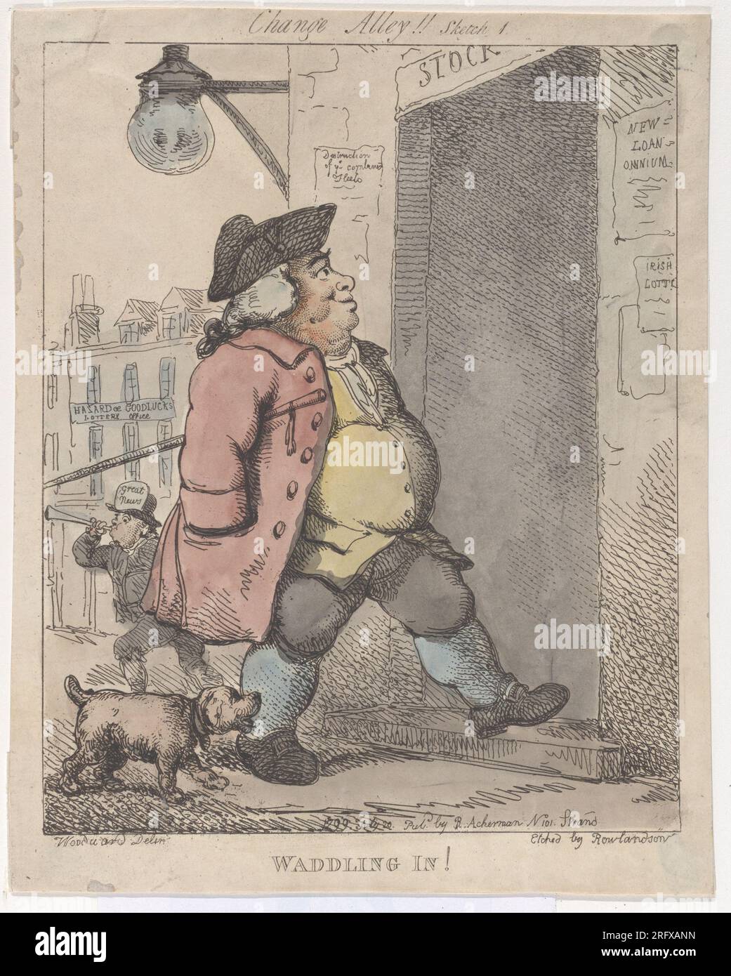 Einwatscheln! 1. August 1799 von Thomas Rowlandson Stockfoto