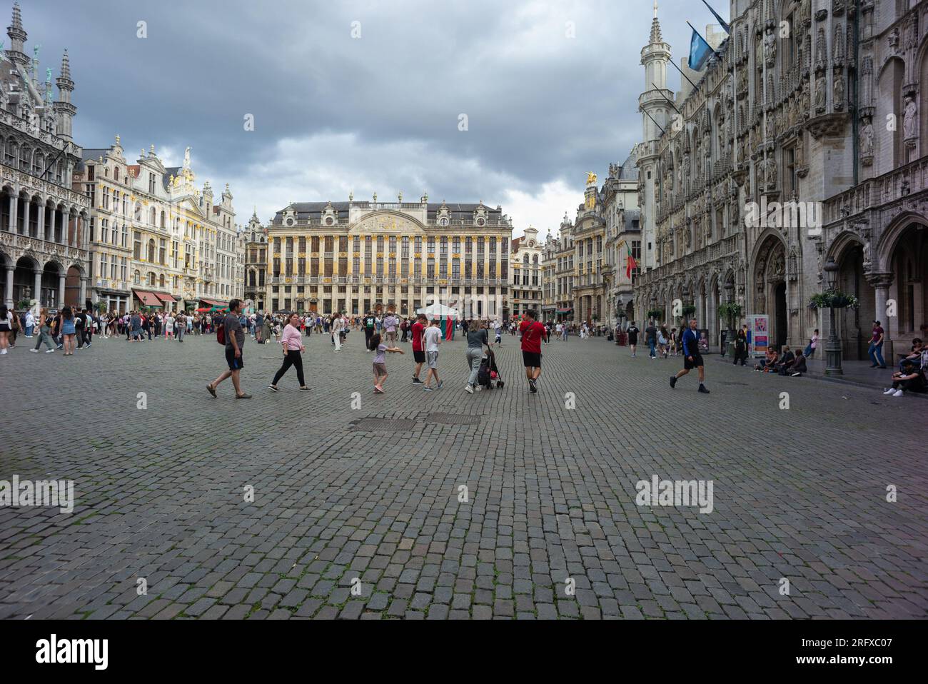 Der Grand Place ist der zentrale Platz von Brüssel. Weltweit bekannt für seinen Zierreichtum. Es gilt als einer der schönsten Plätze in Stockfoto