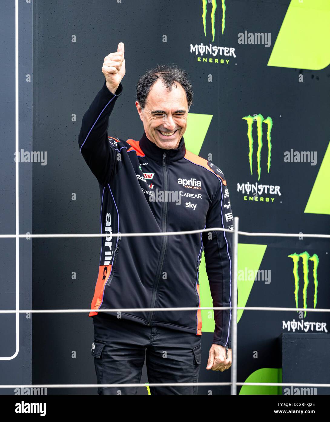 NORTHAMPTON, VEREINIGTES KÖNIGREICH. 06. Aug. 23. Beim Finalrennen des britischen Grand Prix von Monster Energy auf dem Silverstone Circuit am Sonntag, den 06. August 2023 in NORTHAMPTON, ENGLAND. Kredit: Taka G Wu/Alamy Live News Stockfoto