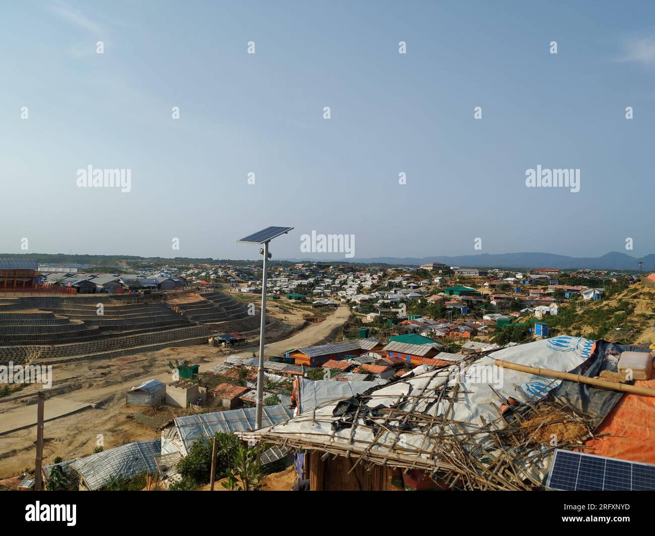 Rohingya Flüchtlingslager Zelthaus weltweit größtes Flüchtlingslager Stockfoto