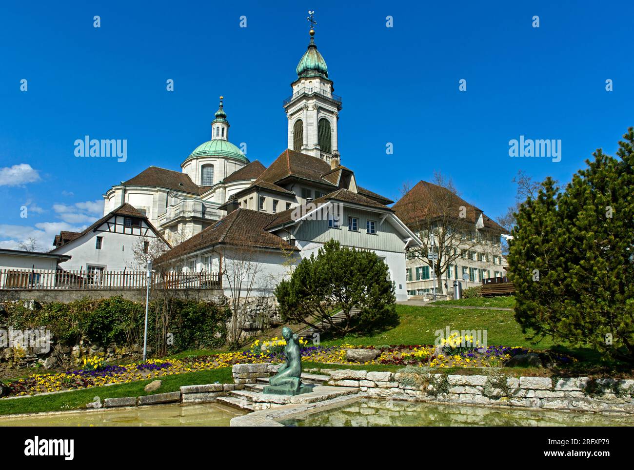 Römisch-katholischer St. Ursus-Kathedrale, Solothurn, Schweiz Stockfoto