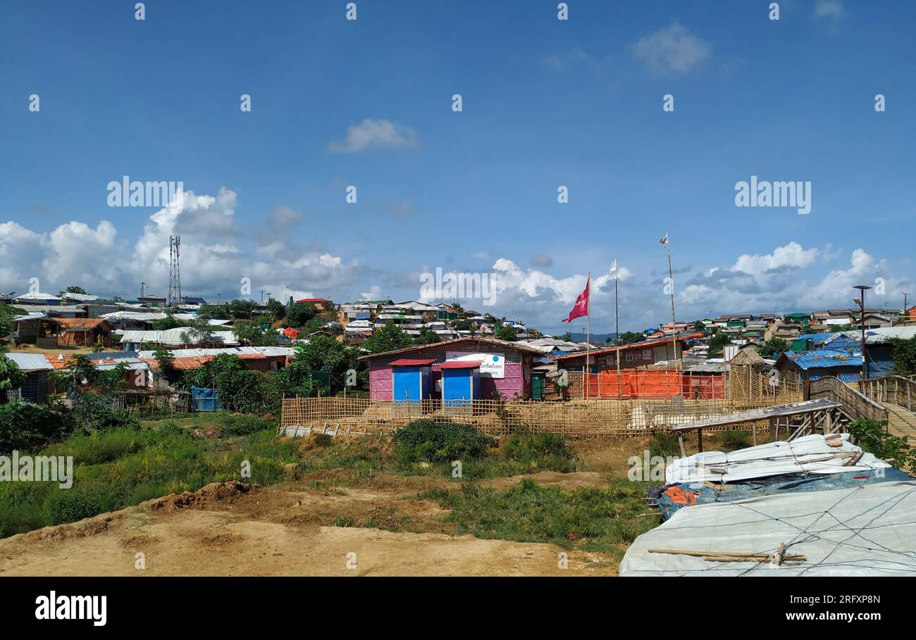 Rohingya Flüchtlingslager Zelthaus weltweit größtes Flüchtlingslager Stockfoto