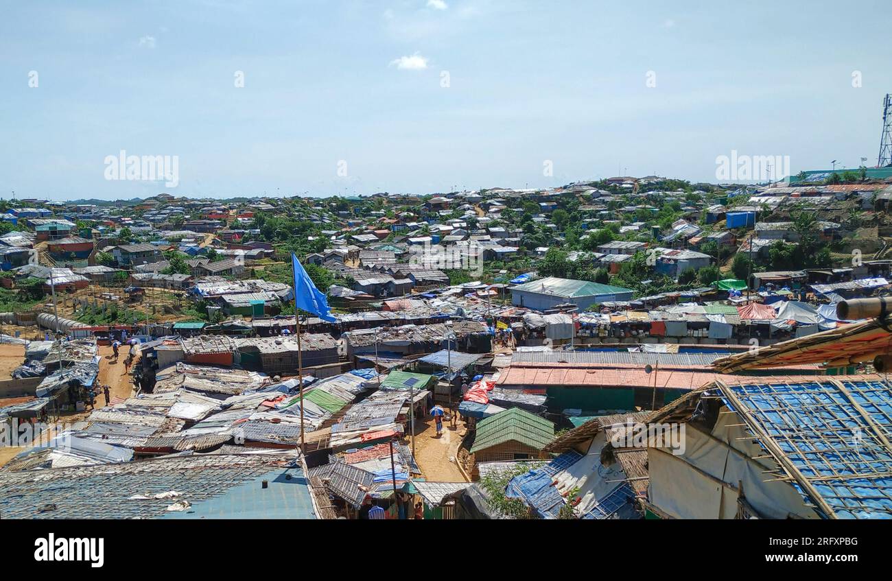 Rohingya Flüchtlingslager Zelthaus weltweit größtes Flüchtlingslager Stockfoto