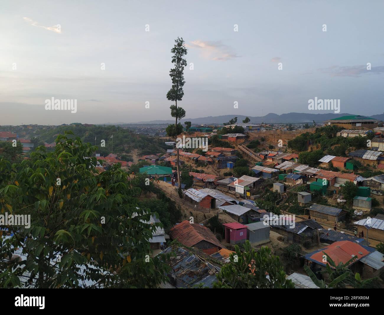 Rohingya Flüchtlingslager Zelthaus weltweit größtes Flüchtlingslager Stockfoto