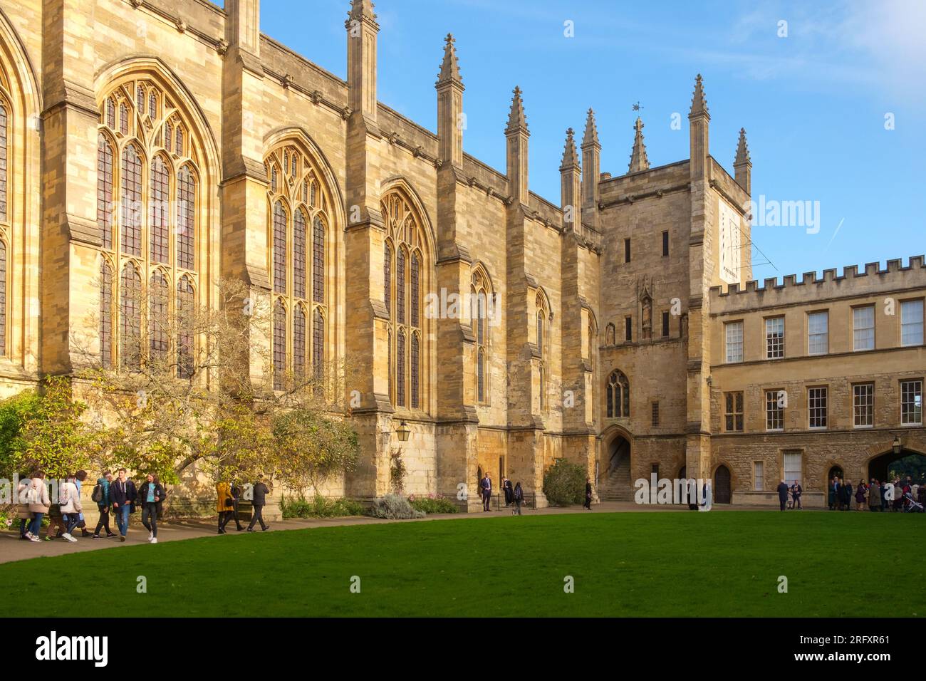 Oxford, Vereinigtes Königreich - November 12. 2022: Abschlusstag am New College, Oxford University. Stockfoto
