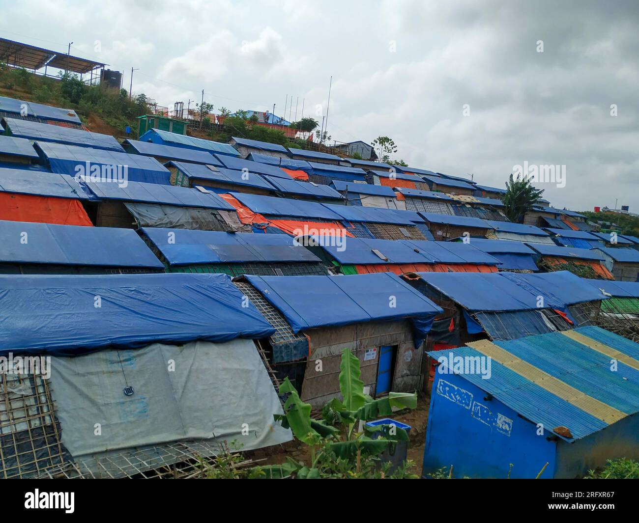 Rohingya Flüchtlingslager Zelthaus weltweit größtes Flüchtlingslager Stockfoto