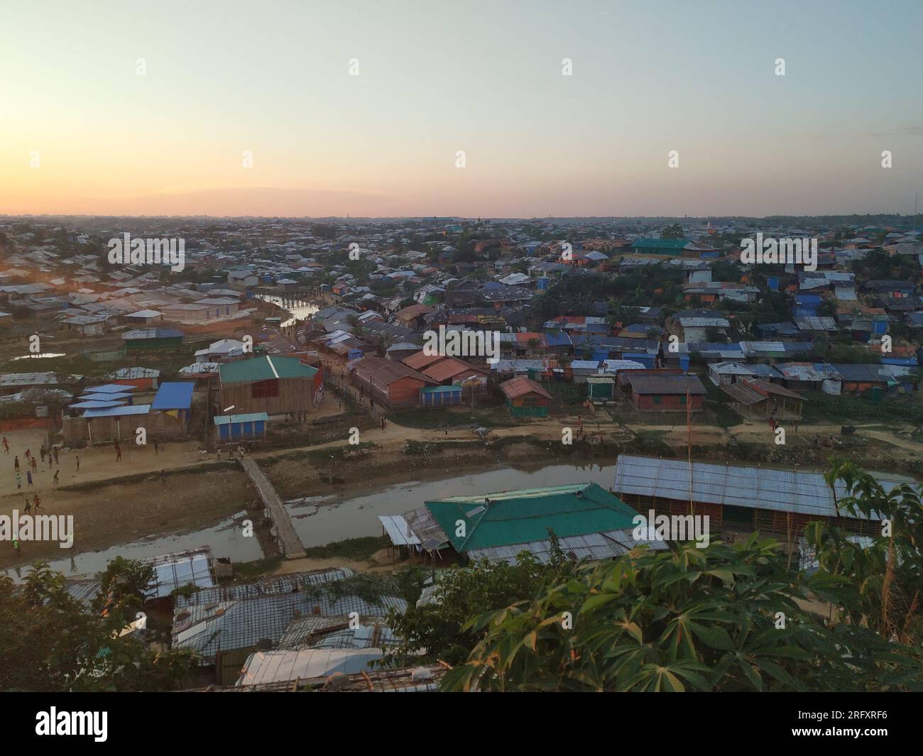 Rohingya Flüchtlingslager Zelthaus weltweit größtes Flüchtlingslager Stockfoto