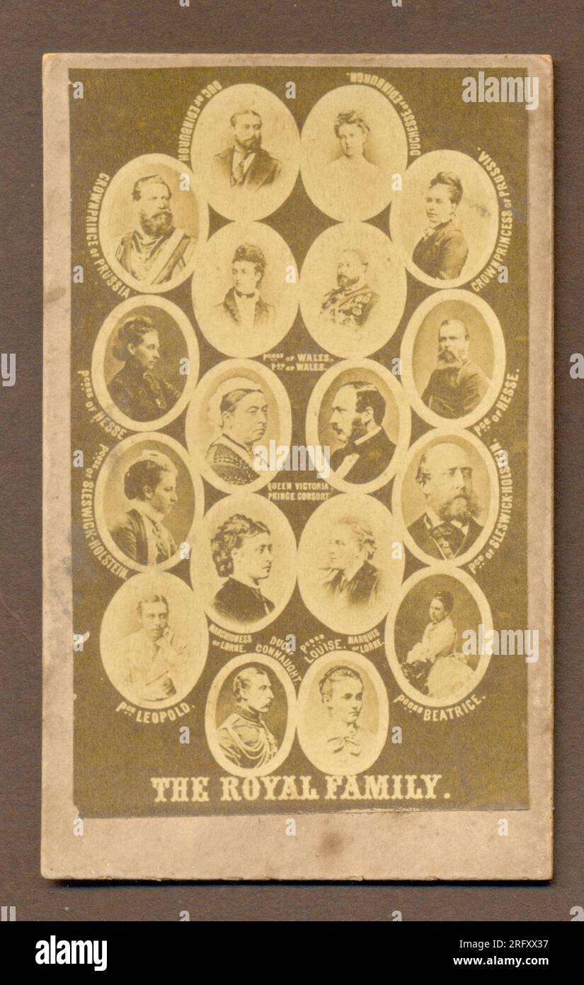 Composite carte de Visite der königlichen Familie um 1860 Stockfoto