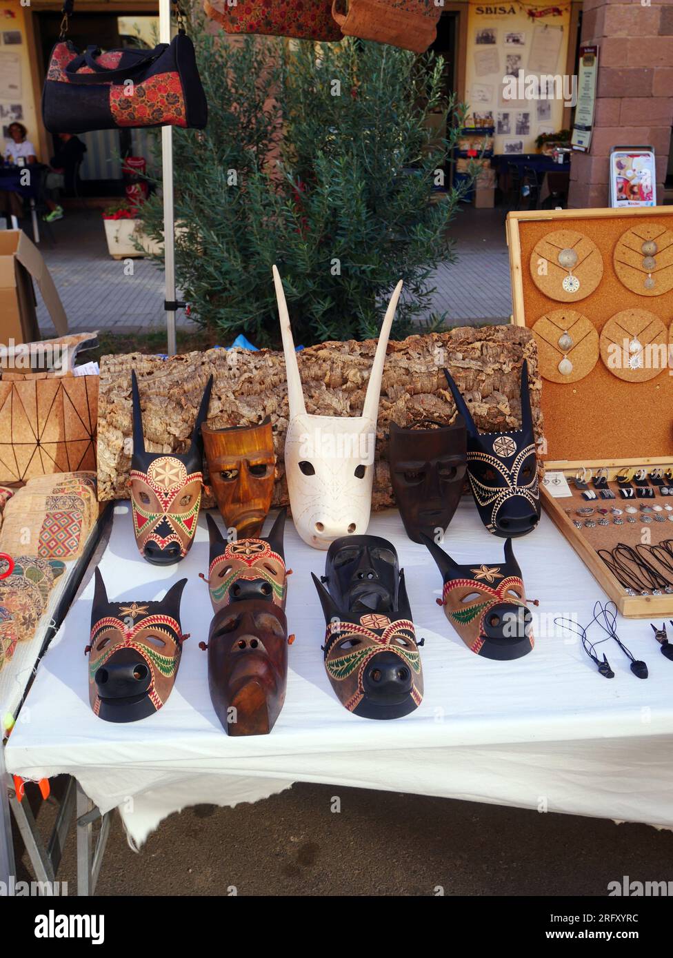 Sardische traditionelle Masken Stockfoto