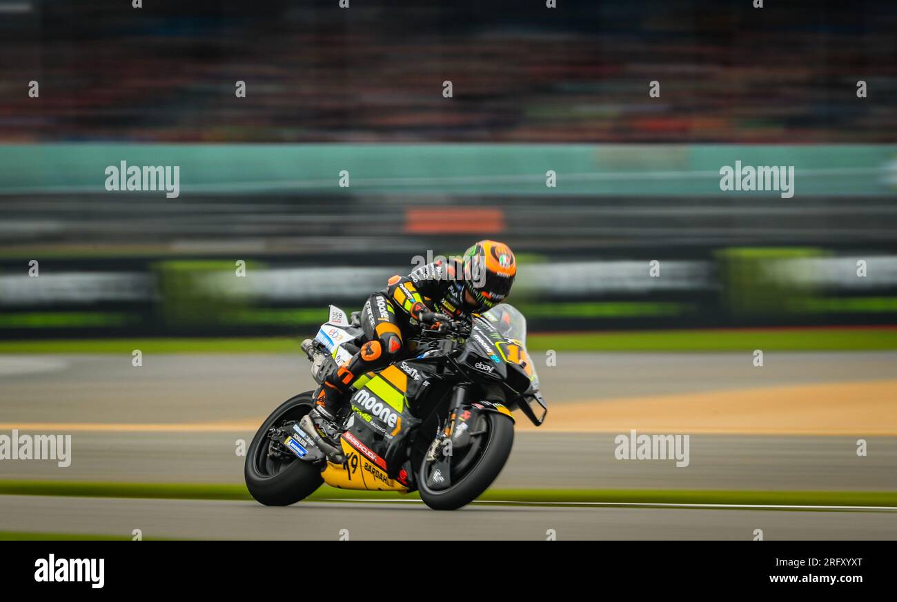 Mooney VR46 Racing's Luca Marini während des Monster Energy British Grand Prix 2023 in Silverstone, Towcester. Foto: Sonntag, 6. August 2023. Stockfoto