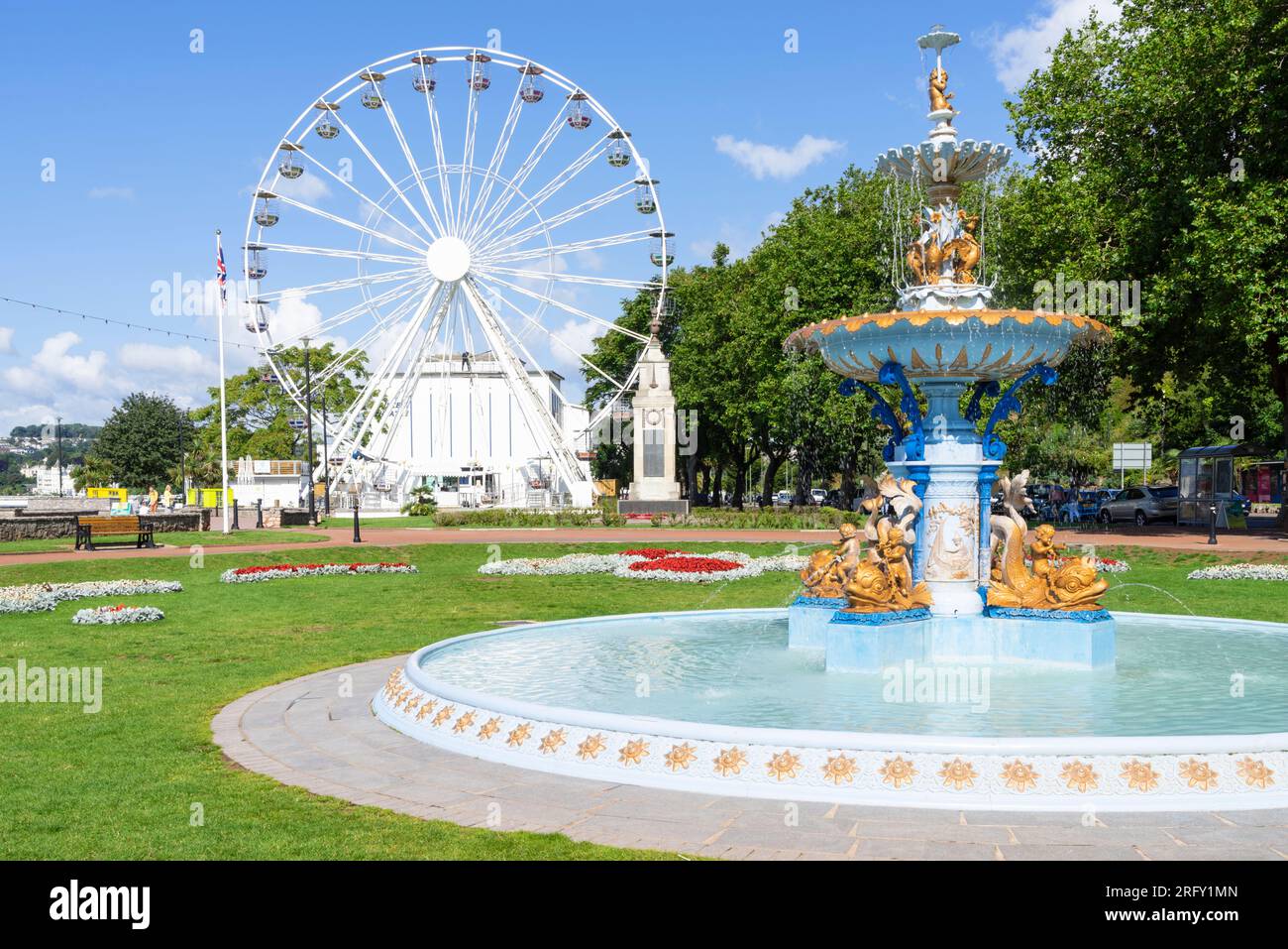 Torquay Devon Big Wheel oder English Riviera Wheel Princess Gardens Torquay Torquay Torquay Devon England GB Europa Stockfoto