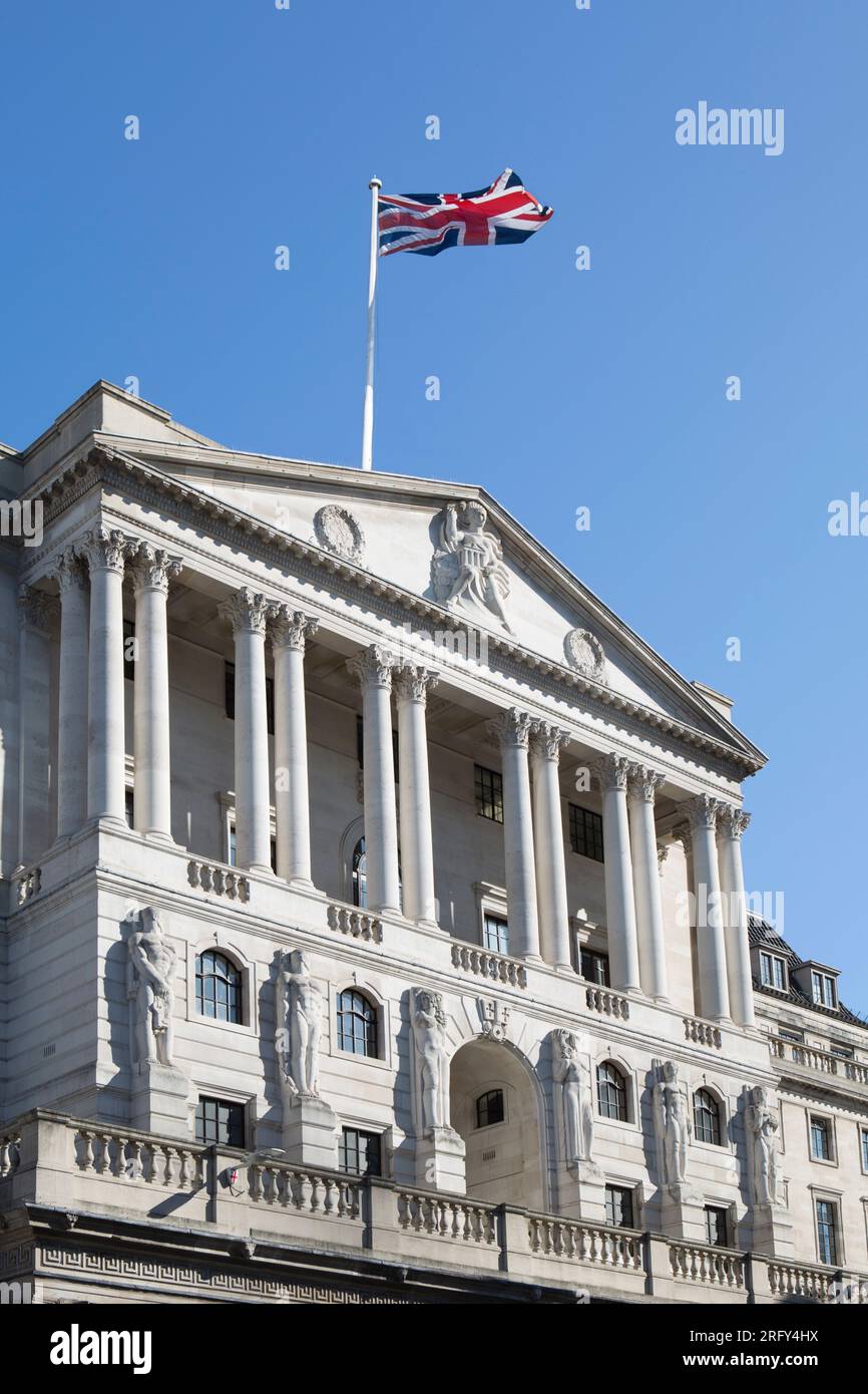 Bank von England Threadneedle Street London Stockfoto