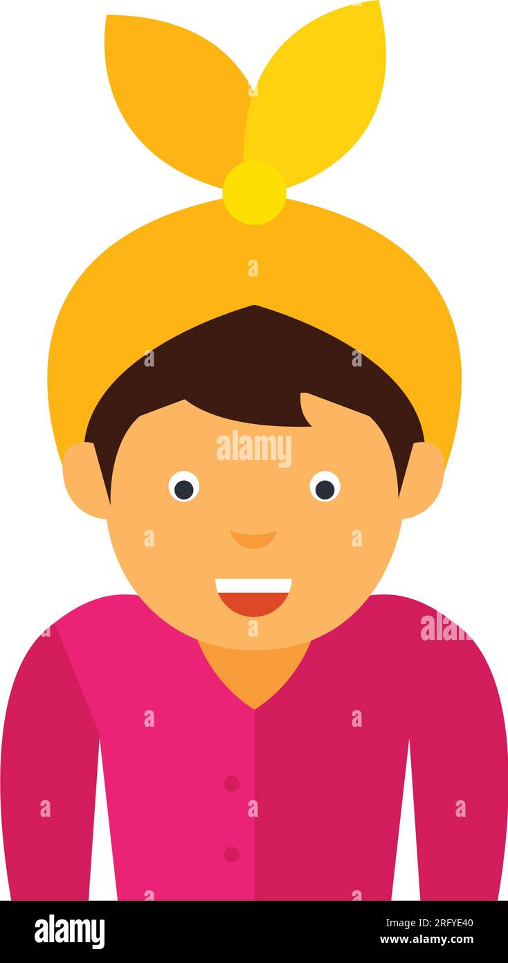 Mann mit Retro-Design-Ikone für Taschentücher Stock Vektor