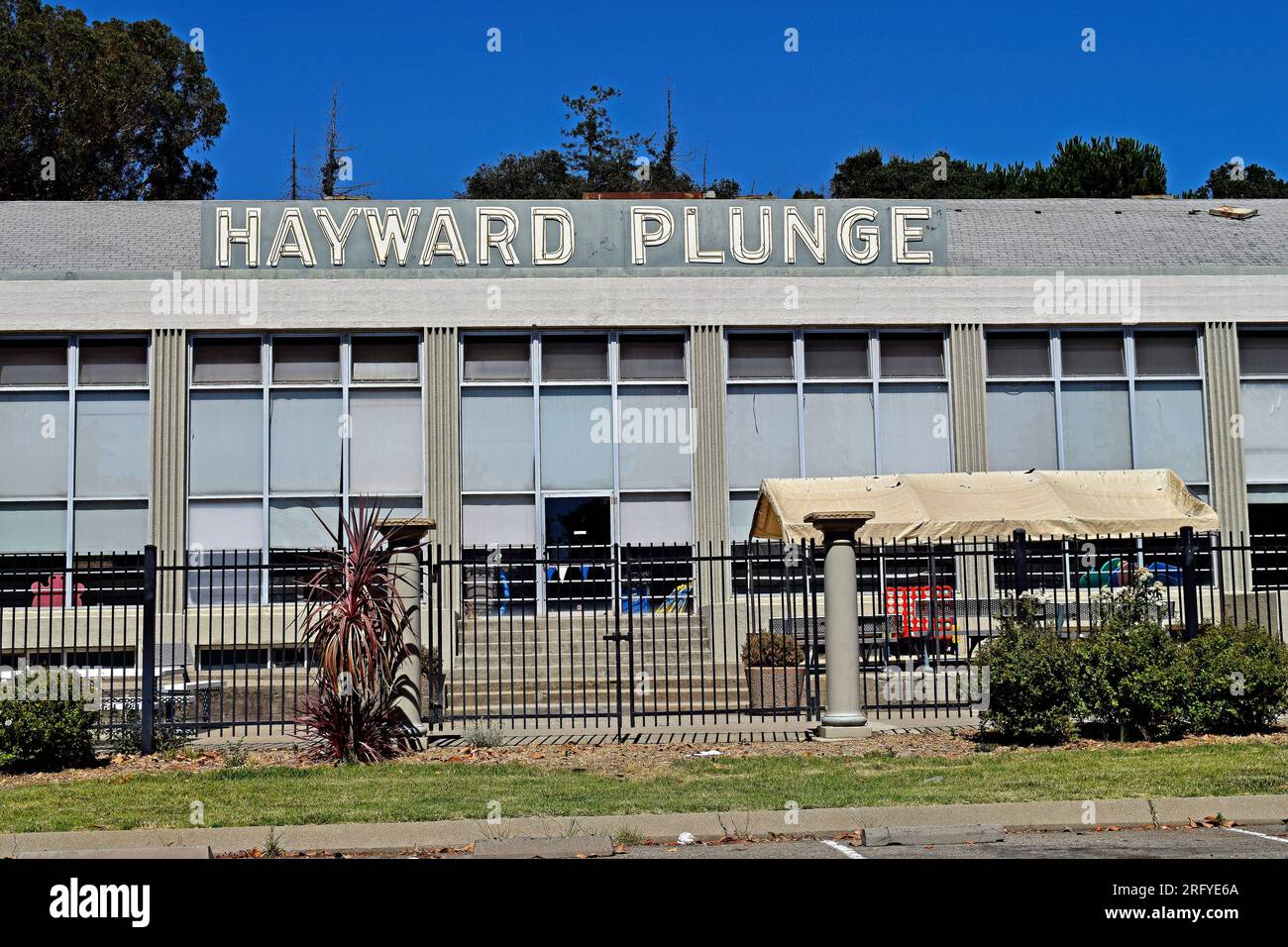Hayward Plunge-Hallenbad in Hayward, Kalifornien Stockfoto