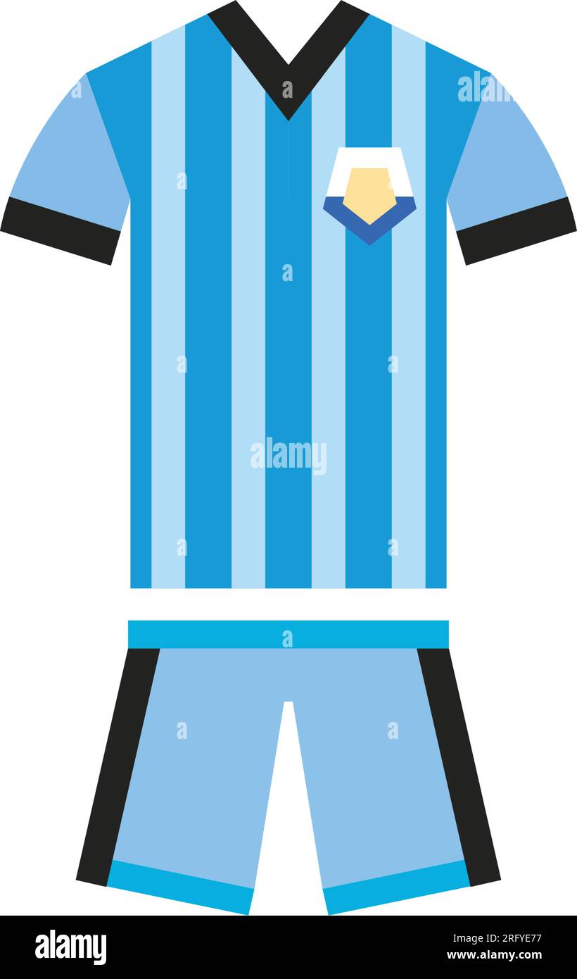 Argentinisch-blaue Fußballtrikot-Ikone Stock Vektor