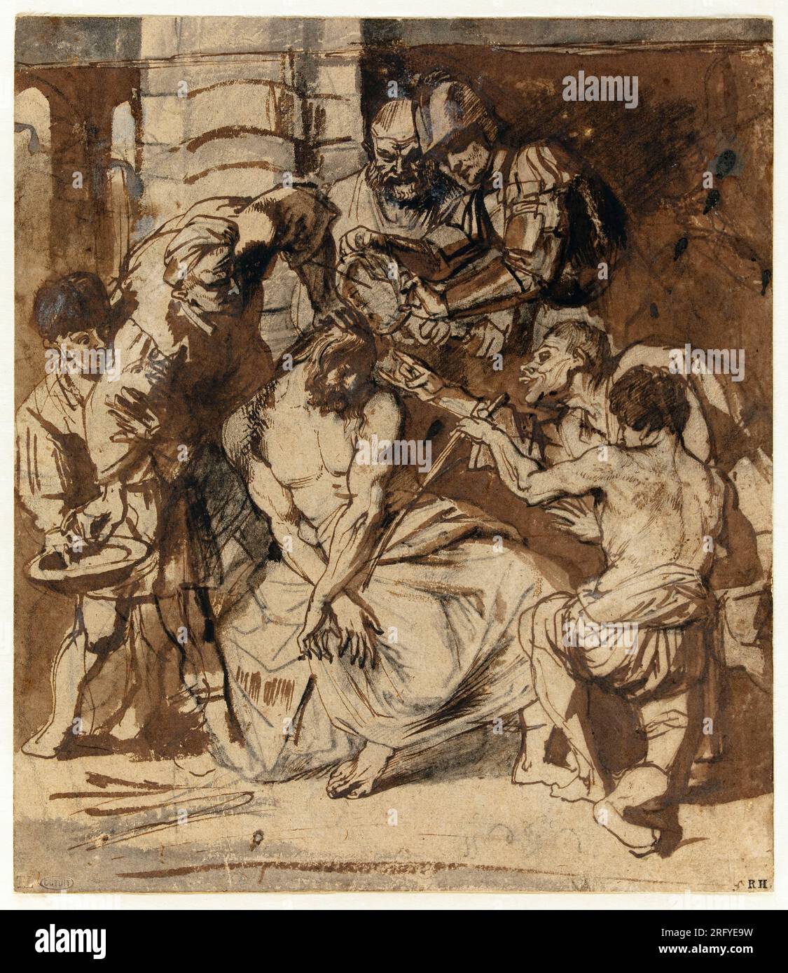 Die Krönung mit Dornen (Lugt 27) um 1620 von Anthony van Dyck Stockfoto