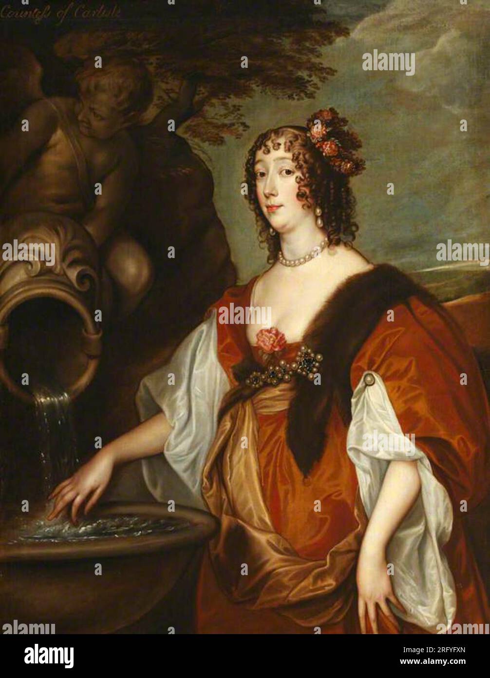 Lady Lucy Percy, Gräfin von Carlisle (1599 - 1660) zwischen 1635 und 1645 von Anthony van Dyck Stockfoto