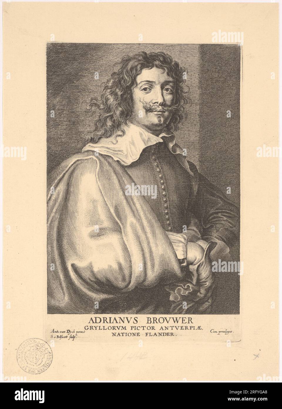 Brouwer, Adriaen (ca. 1605-1638); Schilder en tekenaar von Anthony van Dyck Stockfoto