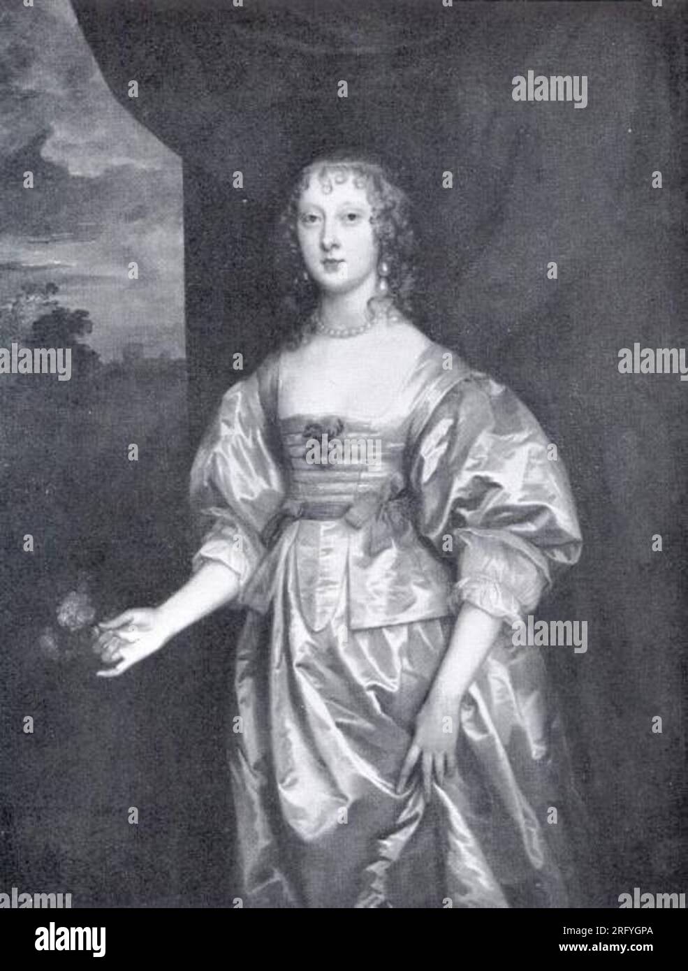 Porträt von Lady Elizabeth Cecil, Gräfin von Devonshire (1619-1689), ca. 1639, von Anthony van Dyck Stockfoto