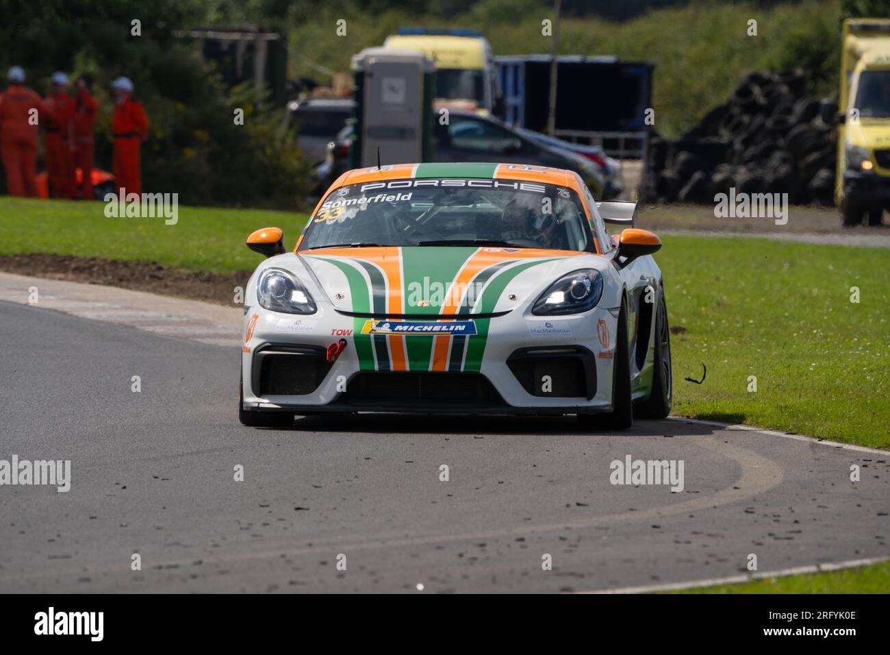 Porsche Sprint Challenge Great Britain Croft Circuit Reece Somerfield 33 Stockfoto