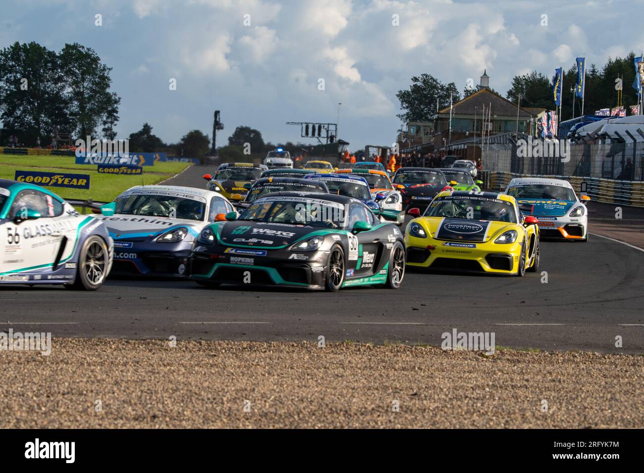 Porsche Sprint Challenge Great Britain Croft Circuit Stockfoto