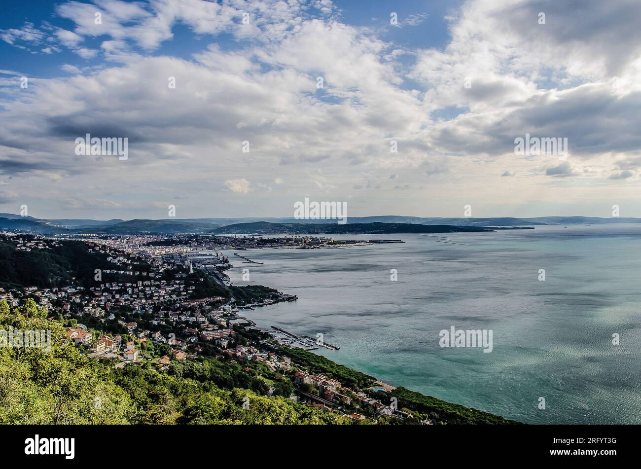 Der Golf von Triest eine flache Bucht der Adria, im äußersten nördlichen Teil der Adria. Stockfoto