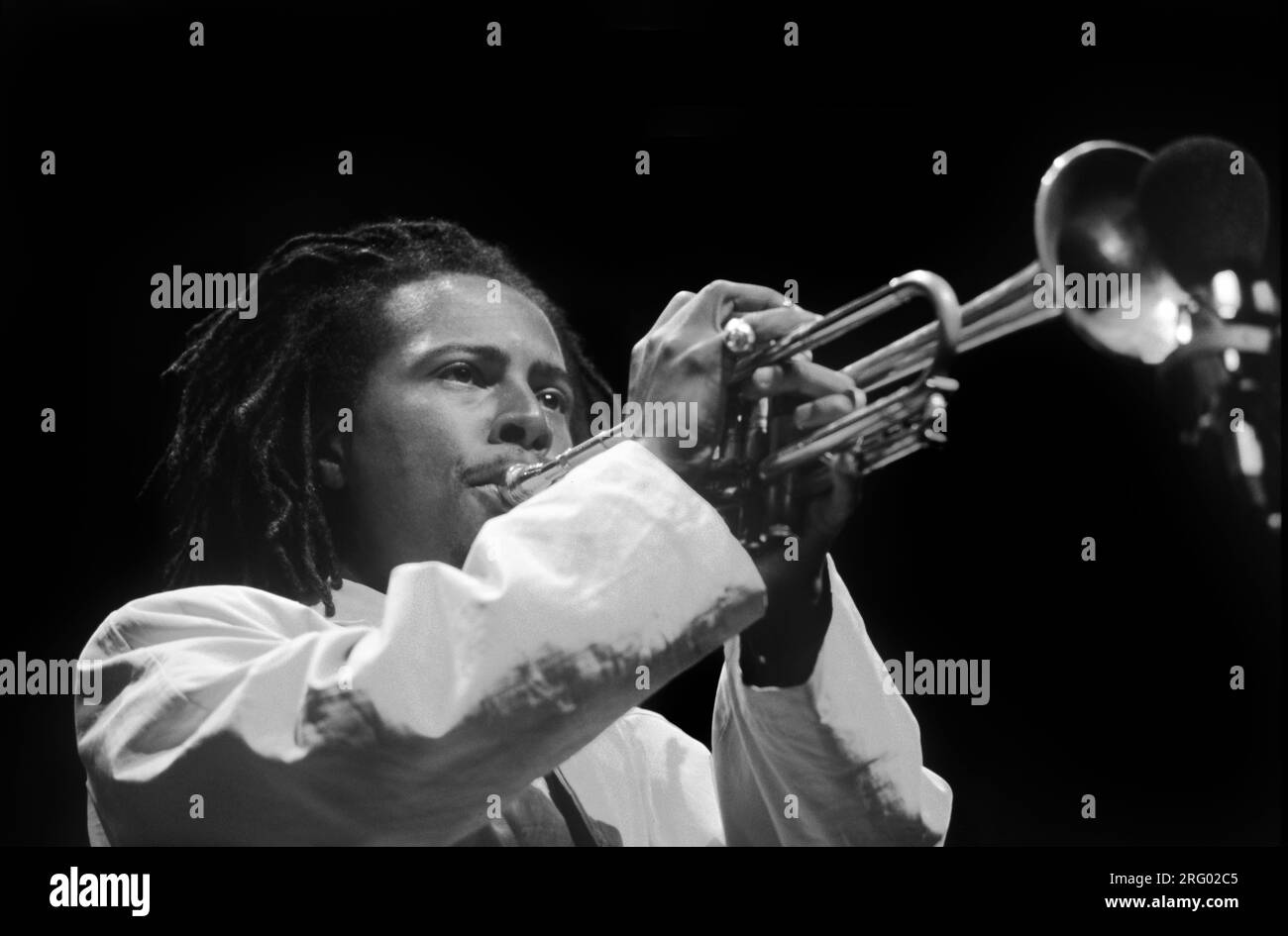 ROY HARGROVE spielt eine Hommage an Miles und Coltrane im Monterey Jazz Festival - Kalifornien Stockfoto