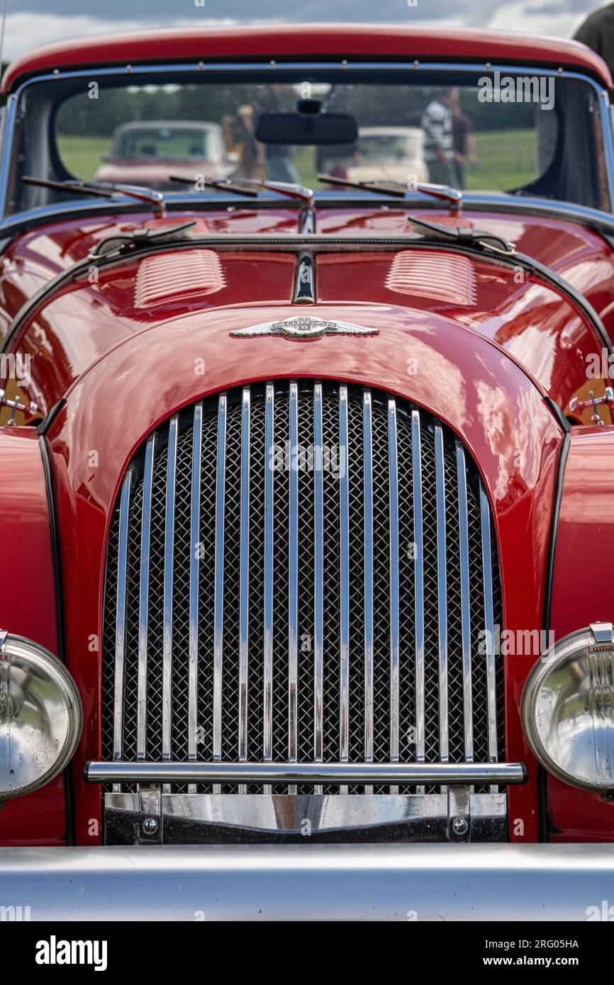 Morgan Plus 8 Nahaufnahme des Kühlergrills Stockfoto