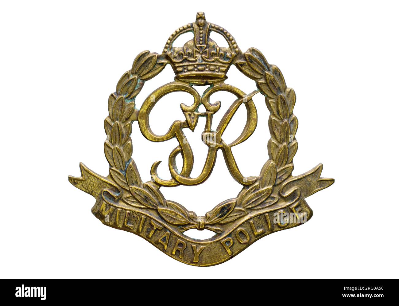 Das Mützenabzeichen des Militärpolizeikorps, c.1936-1946. Stockfoto