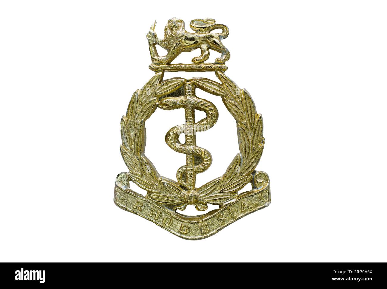 Das Mützenabzeichen des Rhodesian Army Medical Corps, c. 1970-1979. Stockfoto