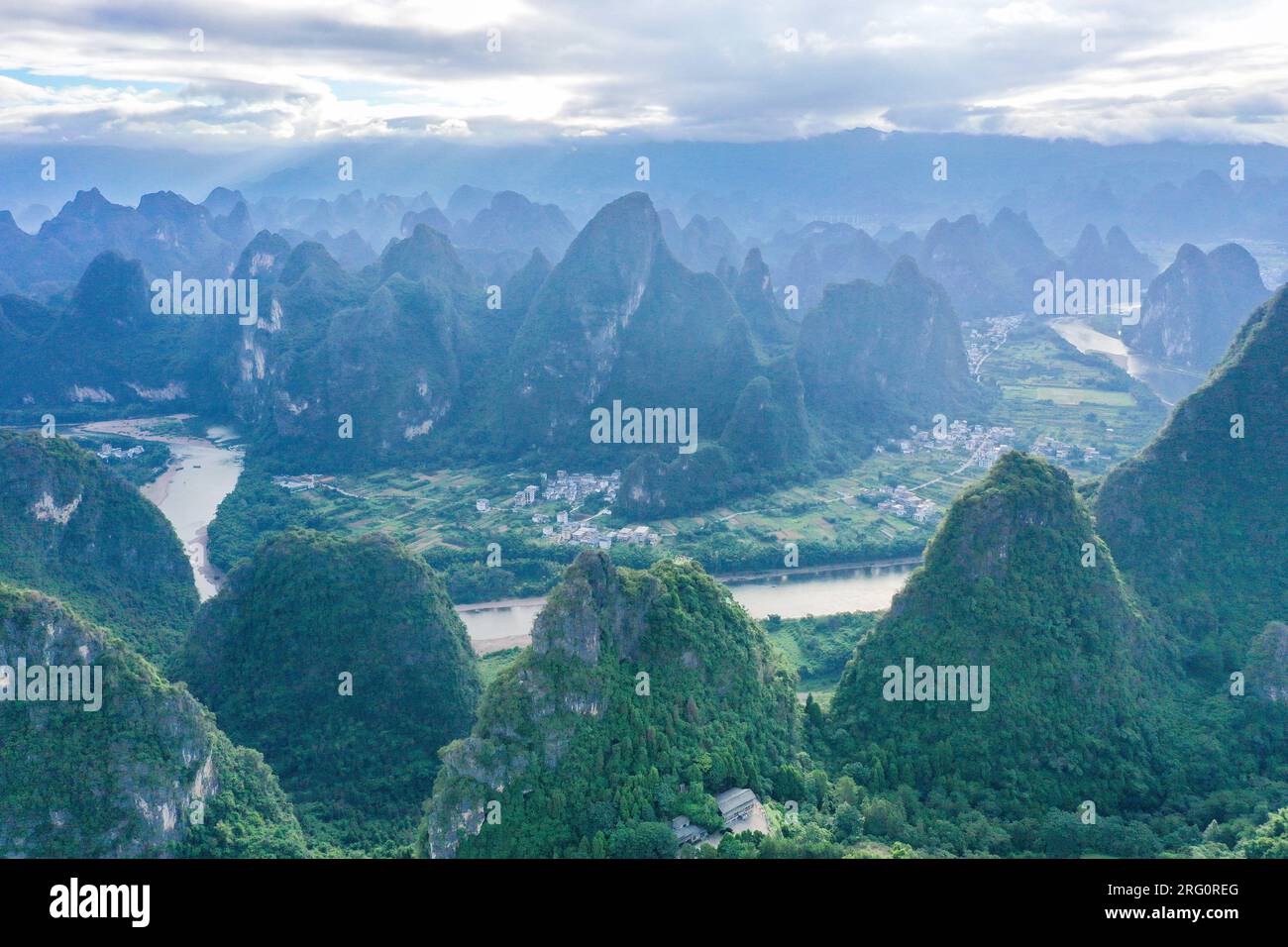 GUILIN, CHINA 6. AUGUST 2023 Xianggong Mountain Scenic Spot