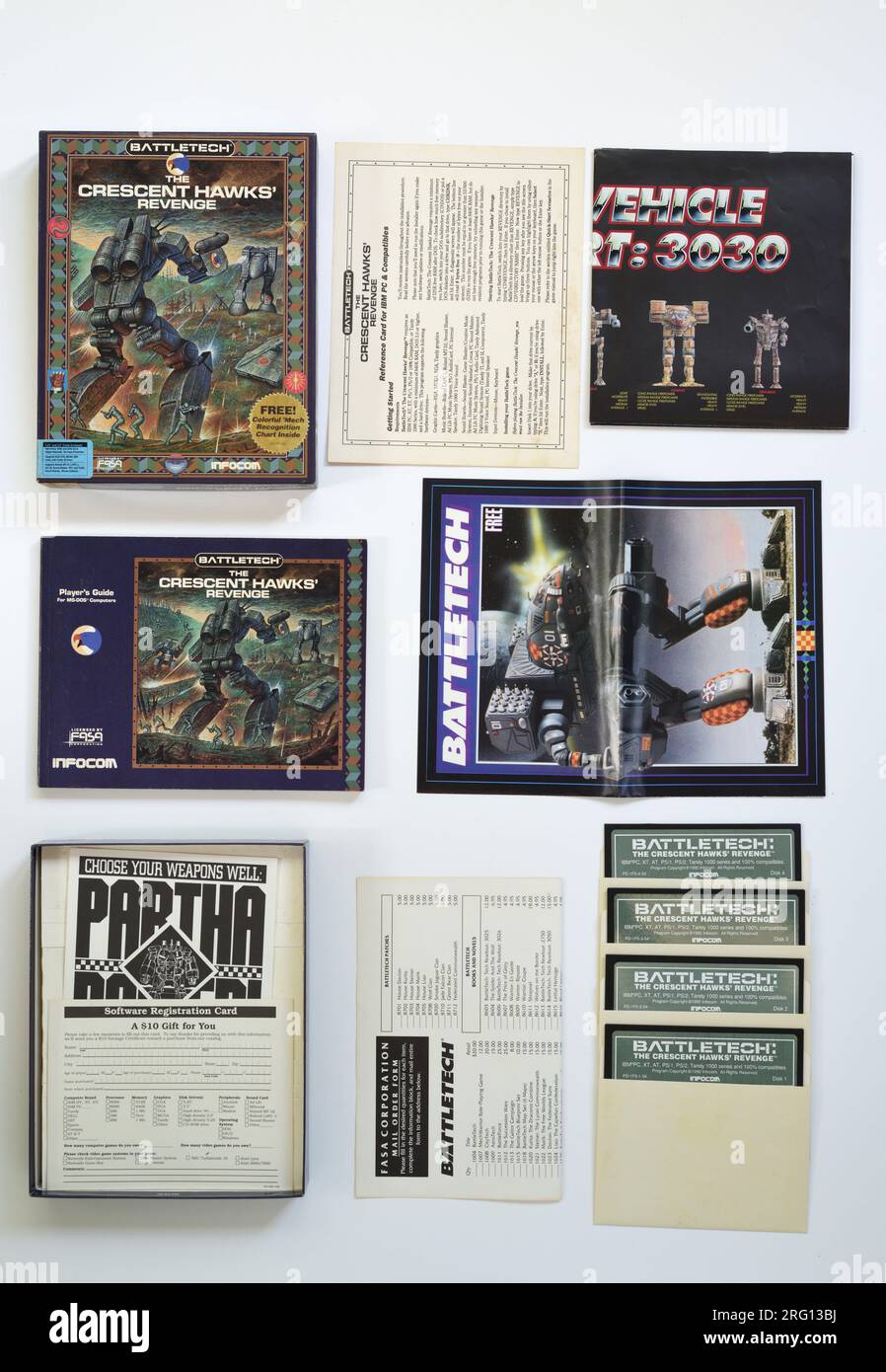 BATTLETECH, The Crescent Hawks' Revenge PC-Spiel, befasst sich mit der Kunst von Battle Mechs im Kampf Stockfoto
