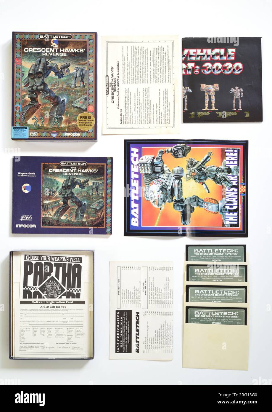 BATTLETECH, The Crescent Hawks' Revenge PC-Spiel, befasst sich mit der Kunst von Battle Mechs im Kampf Stockfoto