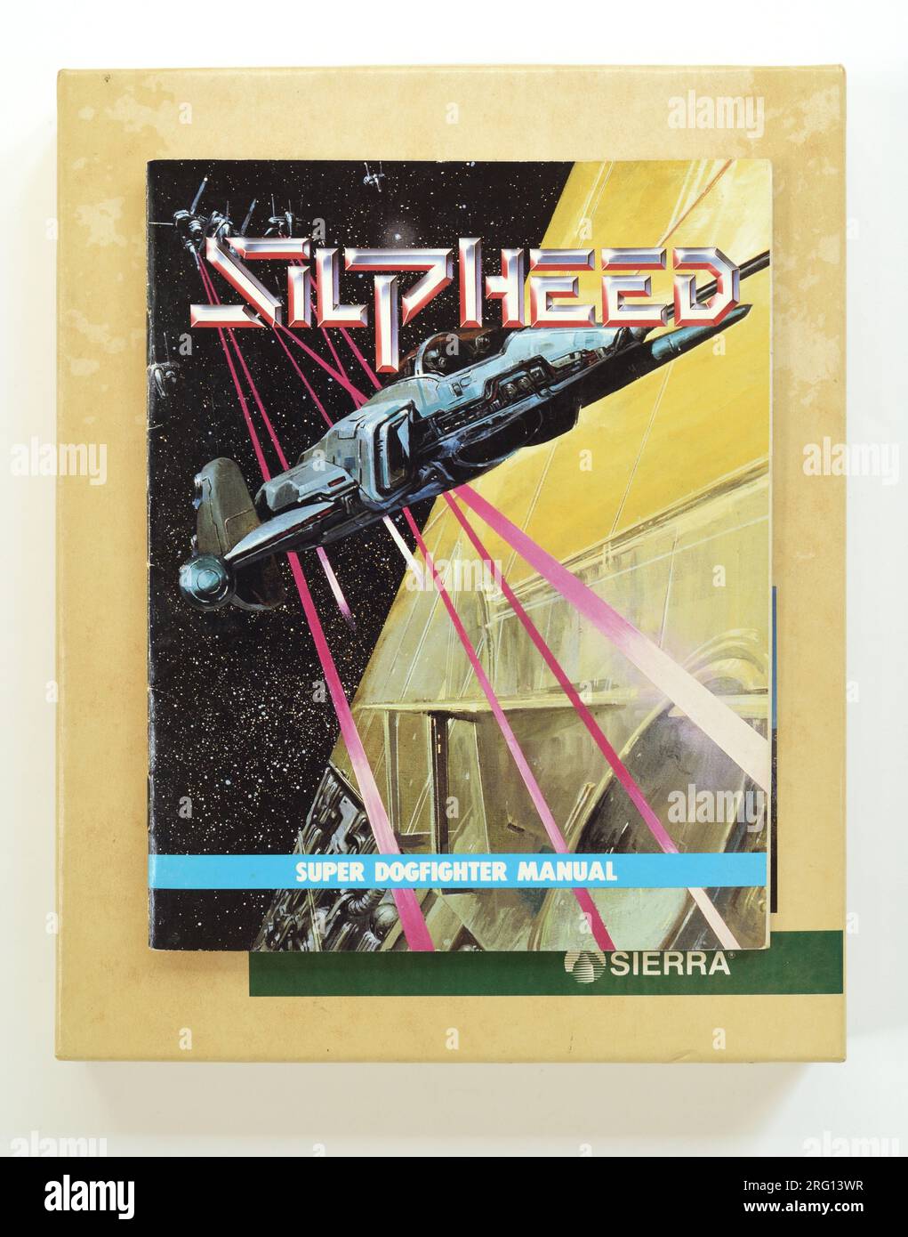 1980er MS-DOS Computerspiele Silpheed; Handbuch für Super-Dogfighter; 1988 Sierra Games Stockfoto