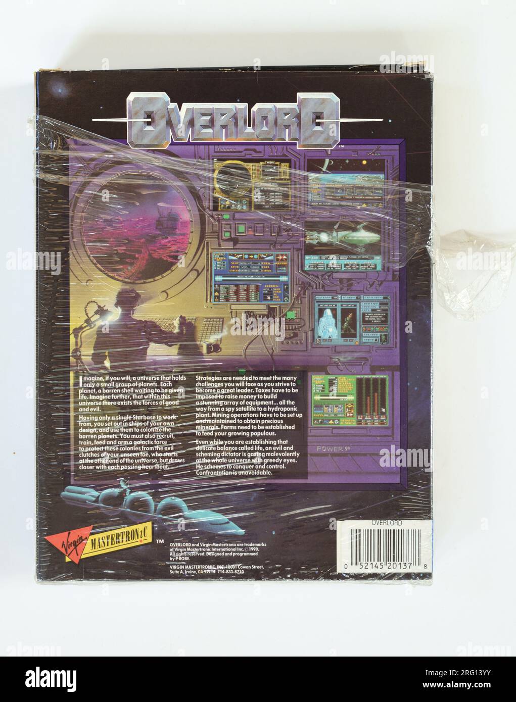 Overlord, MS-DOS-Computerspiel, Cover-Art Stockfoto