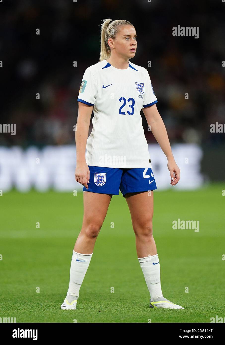 Englands Alessia Russo während der FIFA Women's World Cup, Runde 16 im Brisbane Stadium, Australien. Foto: Montag, 7. August 2023. Stockfoto