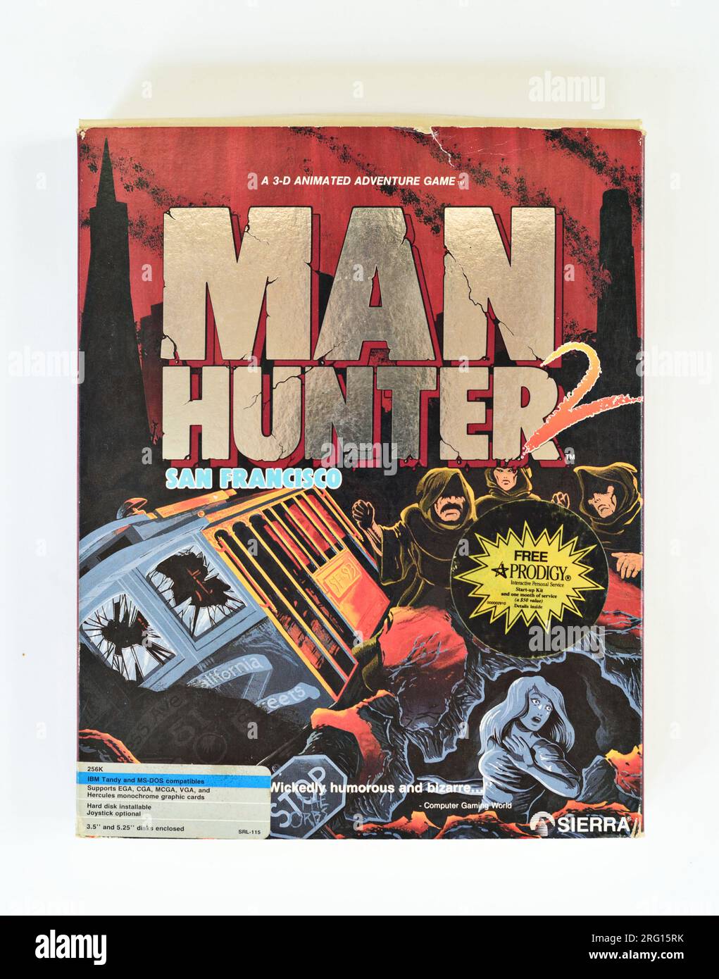 Man Hunter 2; 1989 Box Cover Art Illustration, MS-DOS Sierra Adventure Games Stockfoto