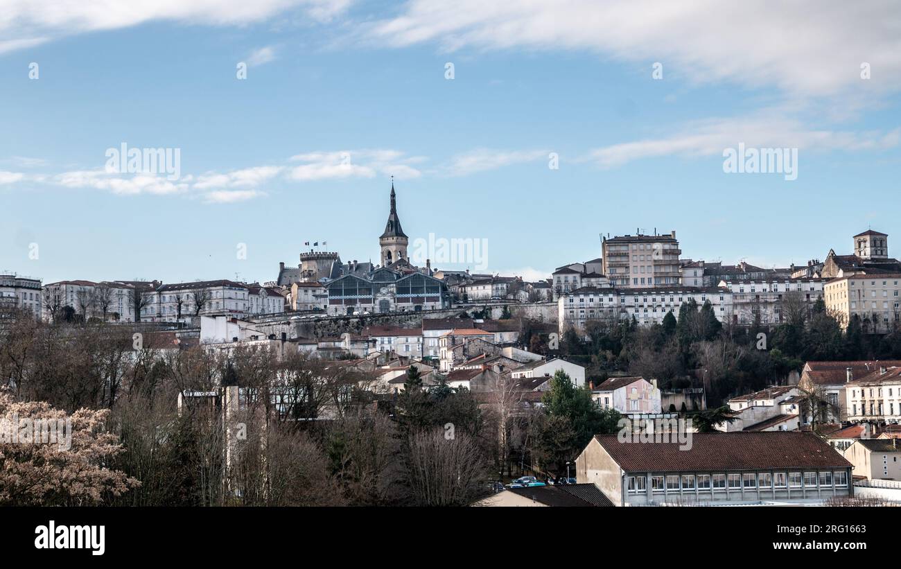 Panorama-Dorf Angoulême Stockfoto