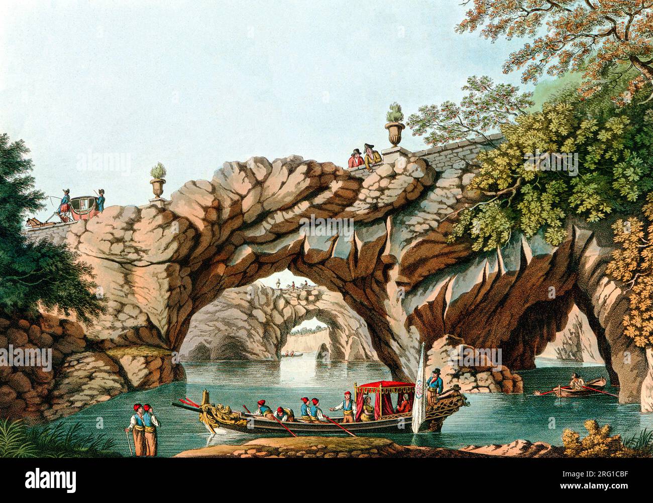 Blick auf die Villa Scabrosa von den osmanischen Dominionen in Europa, Asien und einigen der Mittelmeerinseln, illustriert von Luigi Mayer Stockfoto