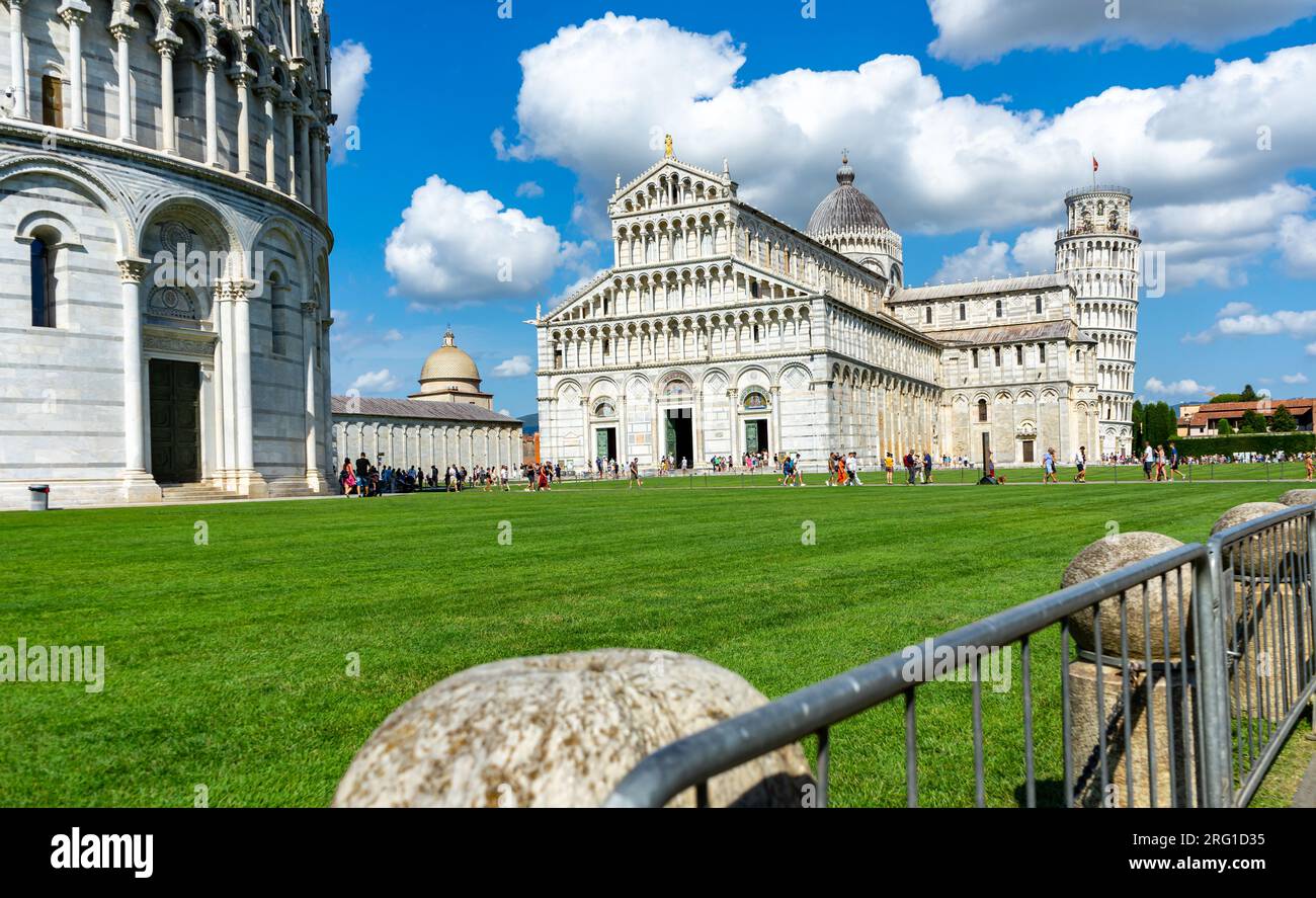 piazza dei miracoli in pisa Stockfoto