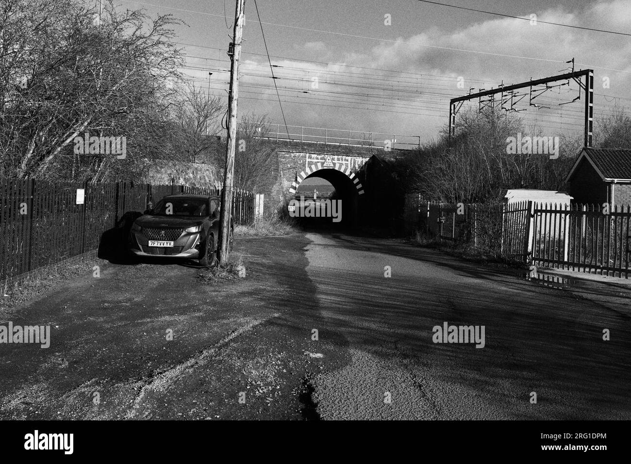 Moderne Darstellung der berühmten Train Robbers' Bridge Foto von 1963 Stockfoto