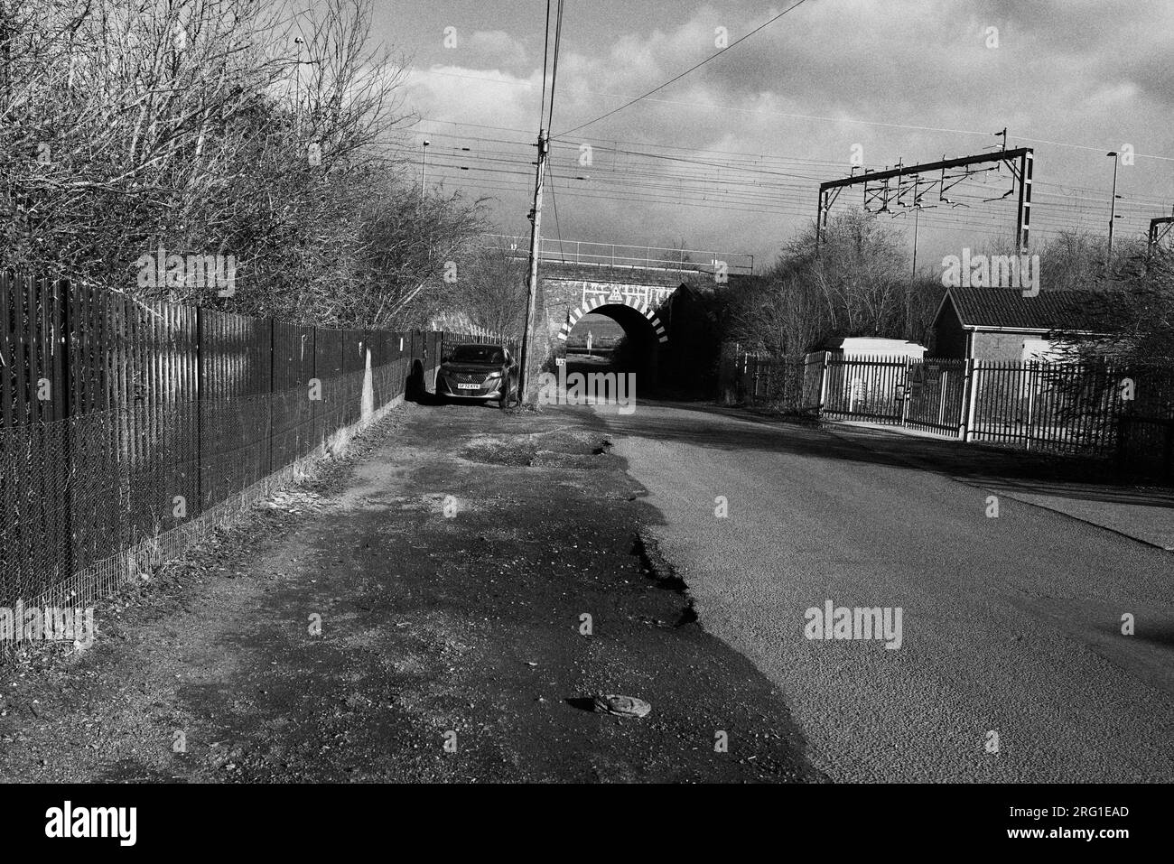 Moderne Darstellung der berühmten Train Robbers' Bridge Foto von 1963 Stockfoto