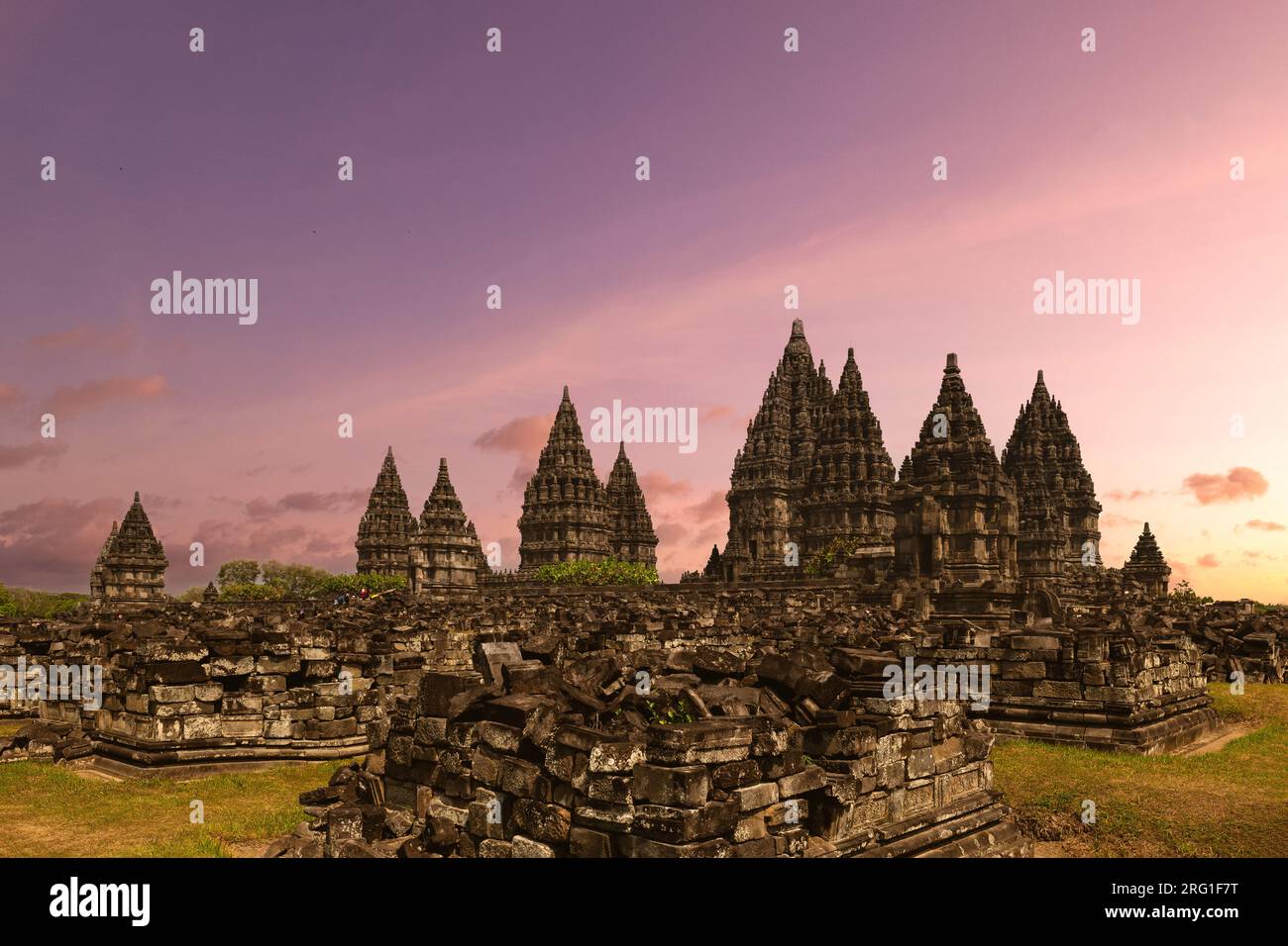Prambanan, eine hinduistische Tempelanlage in Yogyakarta, Süd-Java, Indonesien, Stockfoto