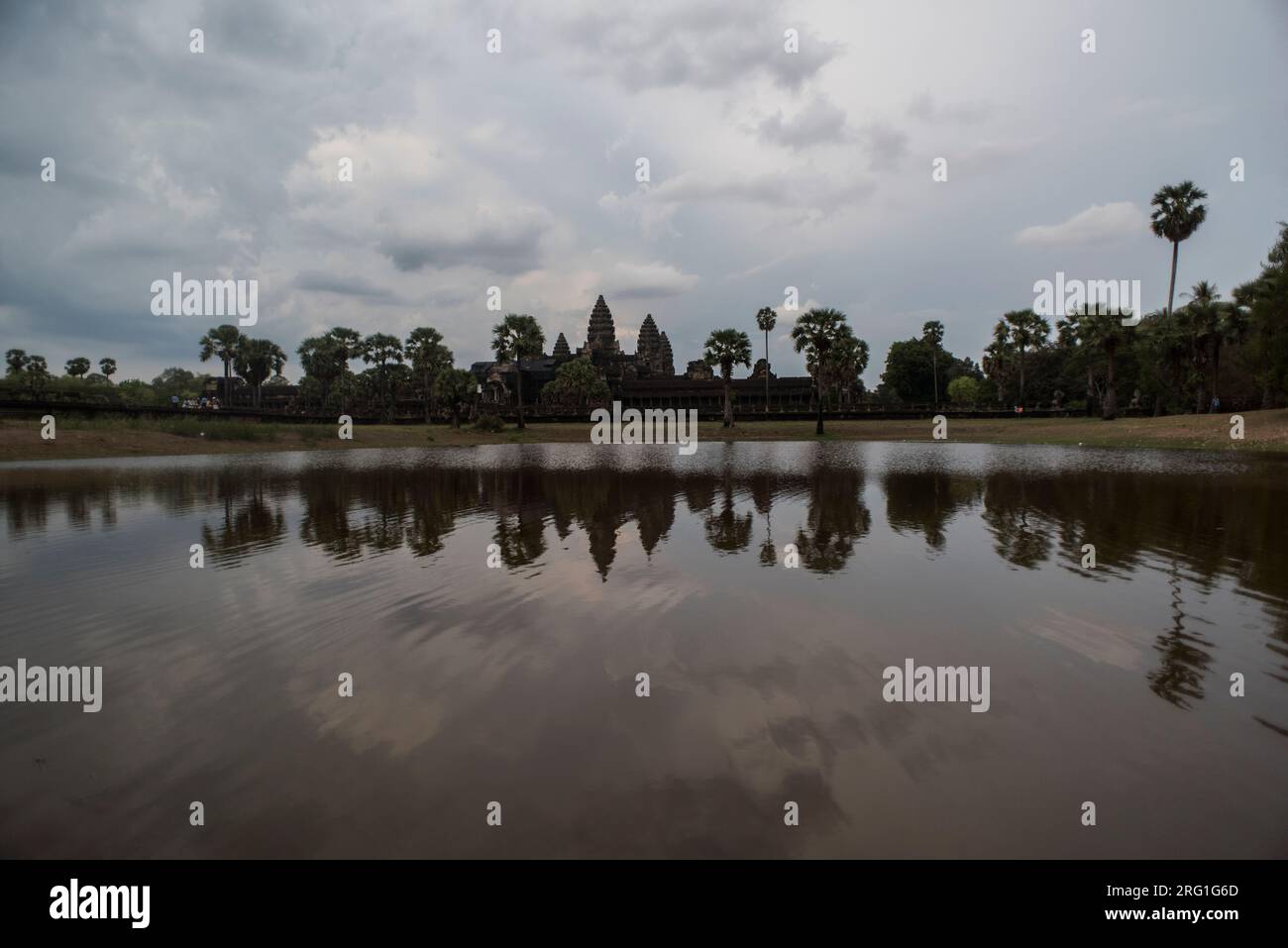 Allgemeiner Blick auf den Angkor Wat Tempel, Siemp Reap, Kambodscha. Stockfoto