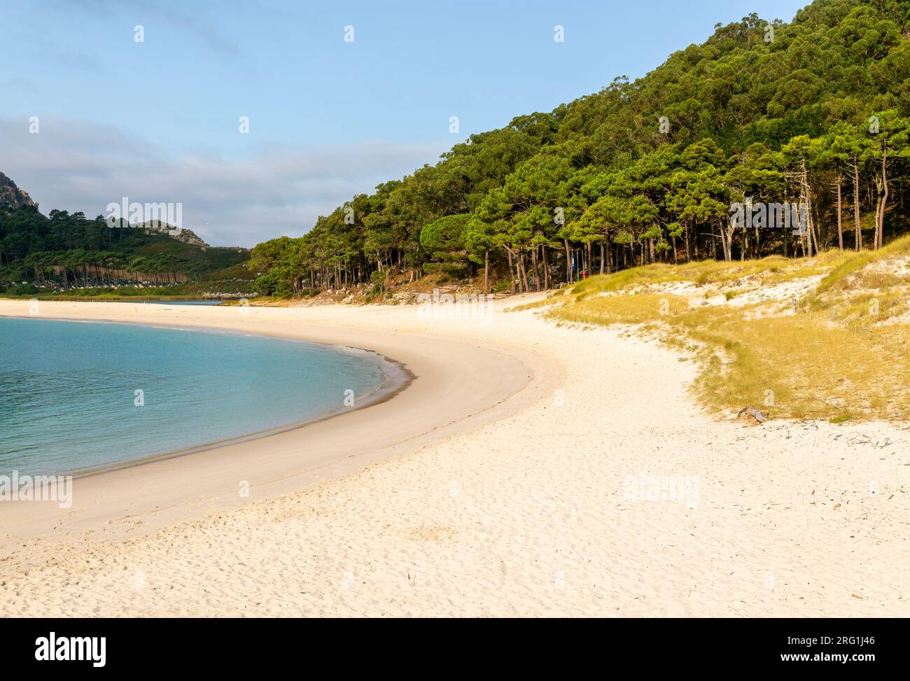 Playa de Rodas Sandstrand, Cies Inseln, Atlantik Inseln Galicien Maritime Terrestrial National Park, Spanien Stockfoto