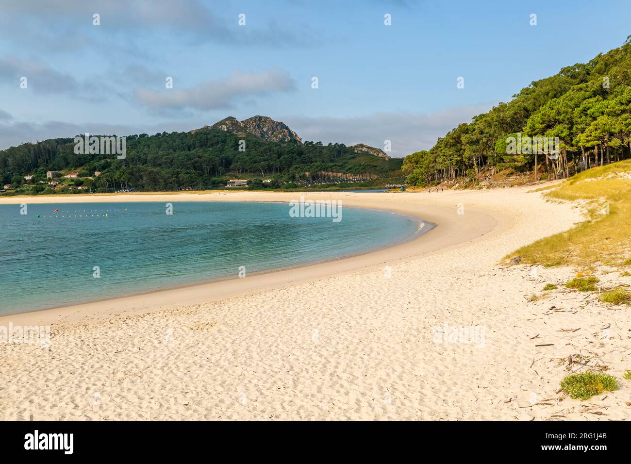 Playa de Rodas Sandstrand, Cies Inseln, Atlantik Inseln Galicien Maritime Terrestrial National Park, Spanien Stockfoto