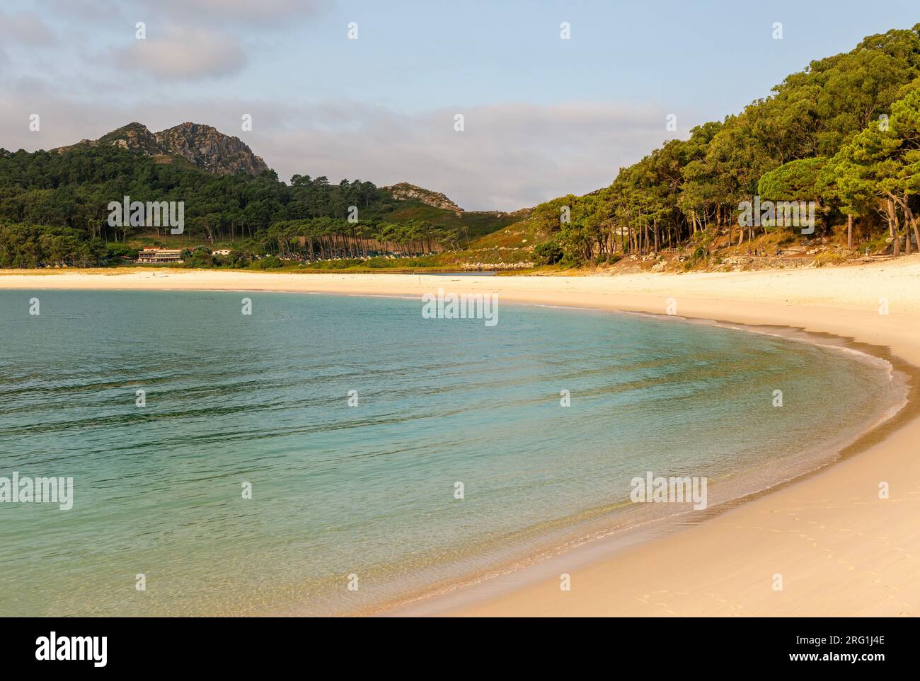 Playa de Rodas Sandstrand, Cies Inseln, Atlantik Inseln Galicien Maritime Terrestrial National Park, Spanien Stockfoto